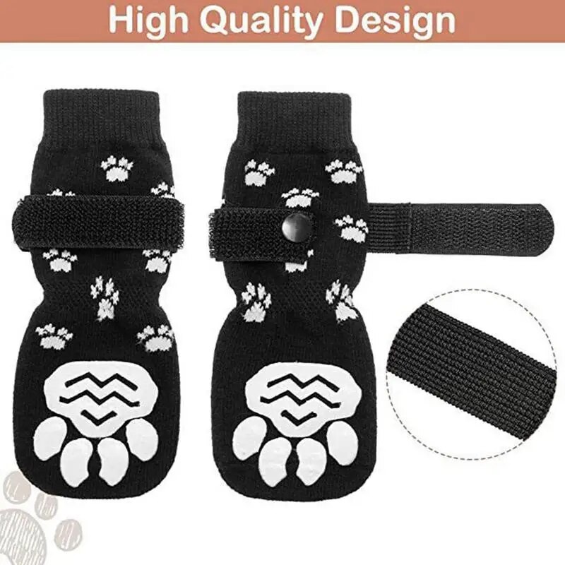 vuo64PCSDoubleSideAntiSlipDogSockswithAdjustableStrapsforPetPawProtectorforPuppyjpg