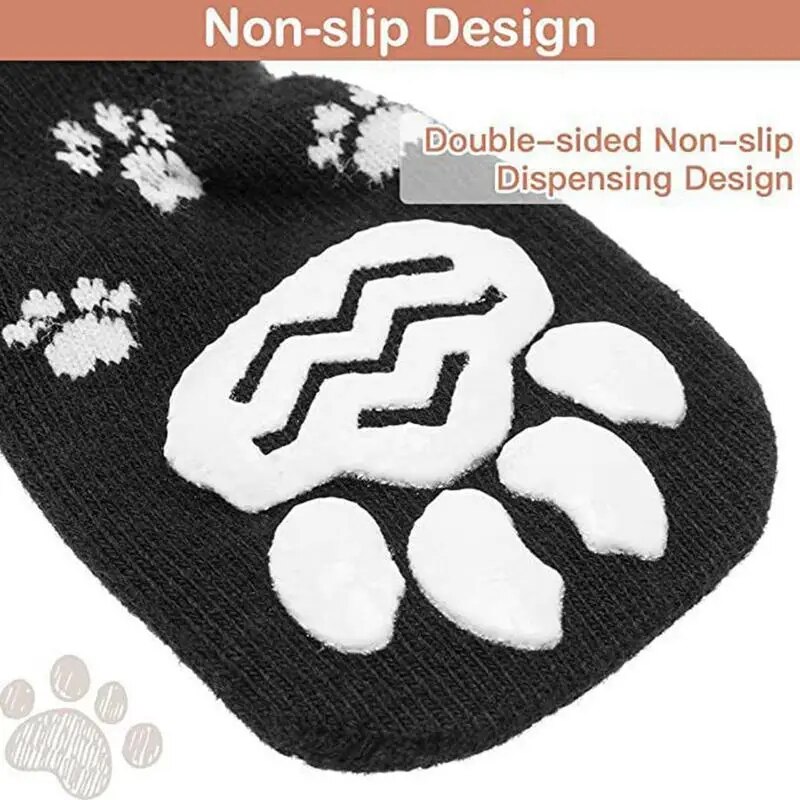 f4Rv4PCSDoubleSideAntiSlipDogSockswithAdjustableStrapsforPetPawProtectorforPuppyjpg