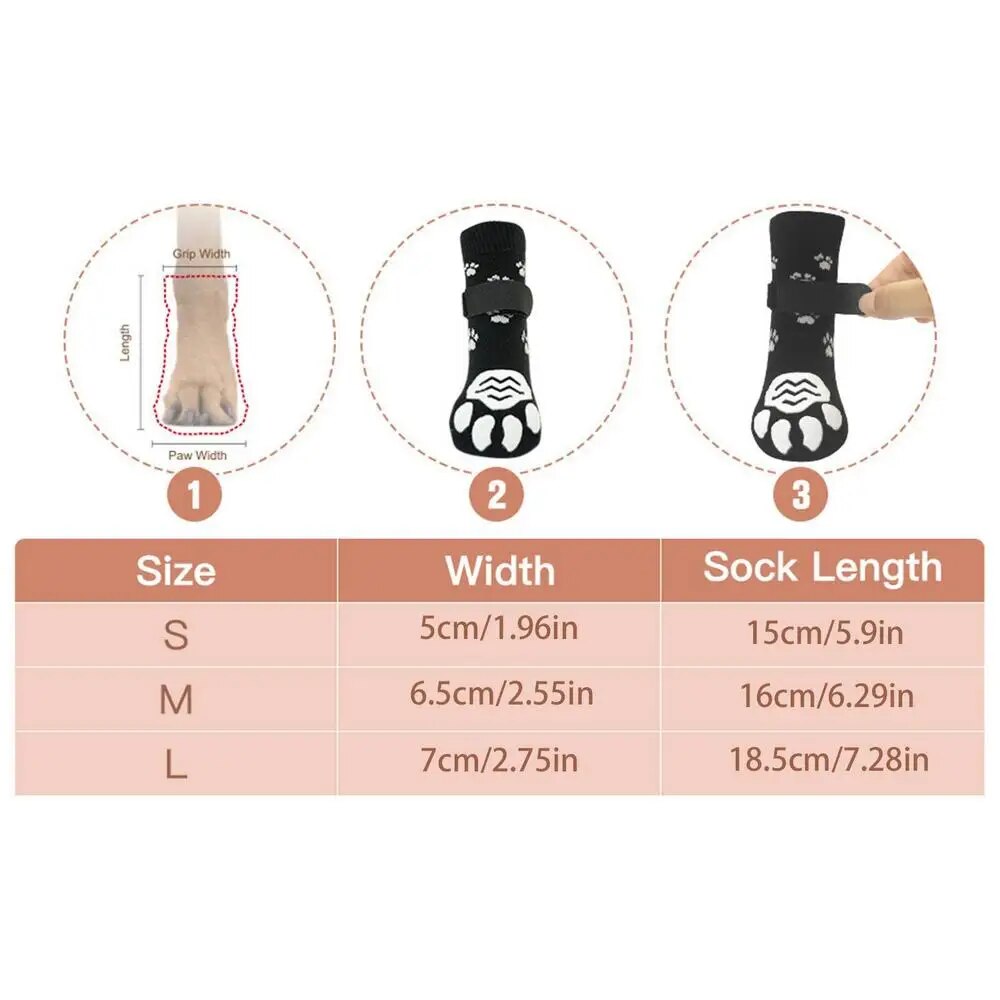 KOdG4PCSDoubleSideAntiSlipDogSockswithAdjustableStrapsforPetPawProtectorforPuppyjpg