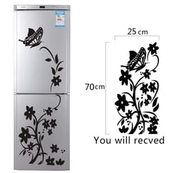 black butterfly pattern refrigerator sticker for home decor