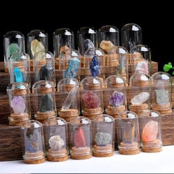 raw stone crystal glass jar: children's science tool & home decor