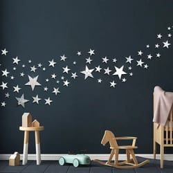 acrylic star mirror wall sticker: reflective waterproof home decor