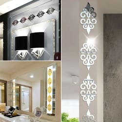 3d acrylic reflective mirror wall stickers: removable decals for home decor