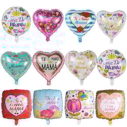 10pcs 18-inch spanish mother foil balloon: i love you heart gift for mother's day & adult birthday decoration