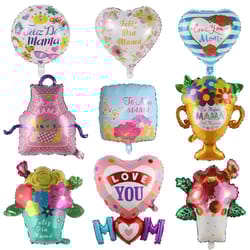 shop happy mother's day foil helium balloons set for mom's birthday party decorations & gifts | helium globals decor