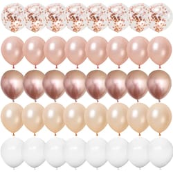 40pcs 12-inch rose gold confetti latex balloons for happy birthday party decorations: kids, adults, boy, girl, baby show