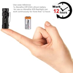 360 swivel u ring clip xpg led mini flashlight | 12-hour outdoor torch with c123a battery