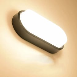 12w 15w outdoor led wall lamp | garden porch surface mounted oval sconce lighting | moistureproof ceiling light 110v 220