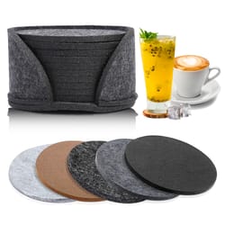 round felt coaster set: heat resistant dining table protectors