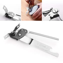 stainless steel manual can opener set: kitchen gadgets for weak hands