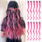 Colorful Curly Hair Extensions Synthetic Long Hairpiece for Girls Women Kids Perfect Party Wig