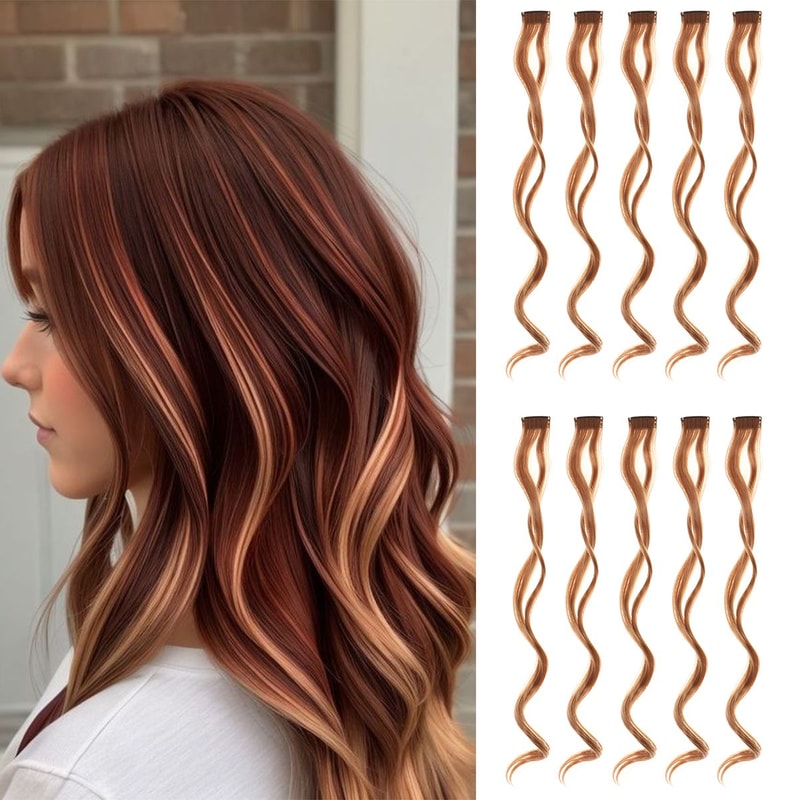 Colorful Curly Hair Extensions Synthetic Long Hairpiece for Girls Women Kids Perfect Party Wig