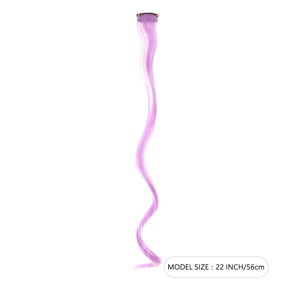 Colorful Curly Hair Extensions Synthetic Long Hairpiece for Girls Women Kids Perfect Party Wig