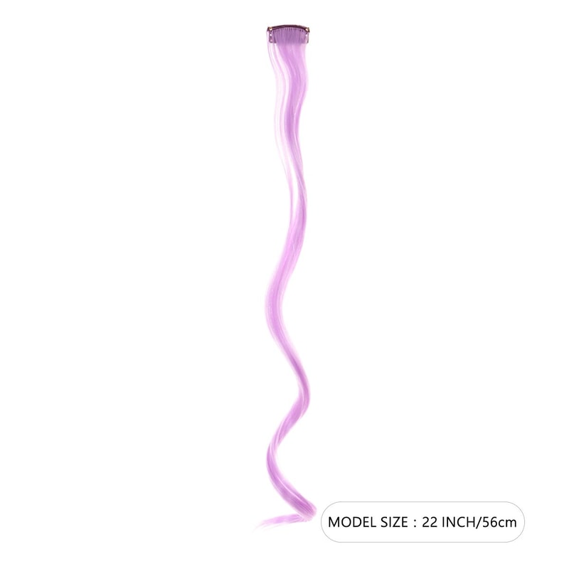 Colorful Curly Hair Extensions Synthetic Long Hairpiece for Girls Women Kids Perfect Party Wig