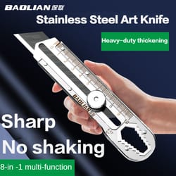stainless steel box cutter multi tool utility knife for woodworking, warehouse & diy cutting tool