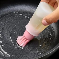 silicone bbq brush with oil dispenser essential kitchen baking gadget for outdoor grilling