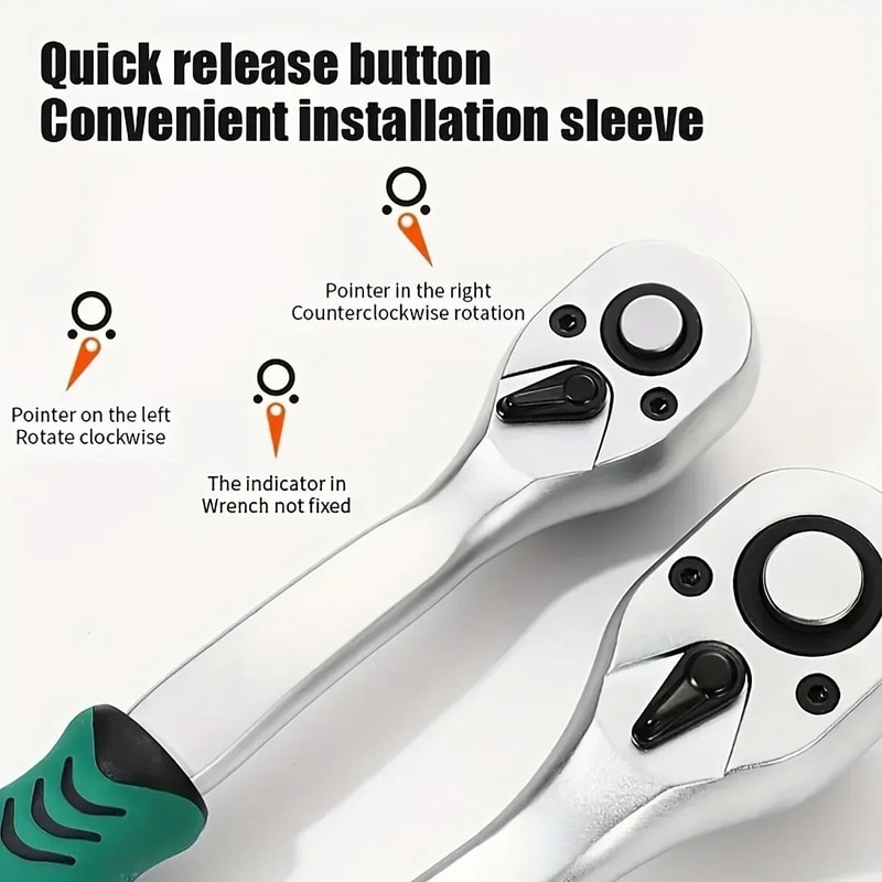 Socket Sleeve Wrench Set Adjustable Ratchet Wrench Kit Portable Car Repair Tool Durable Auto Repair 5