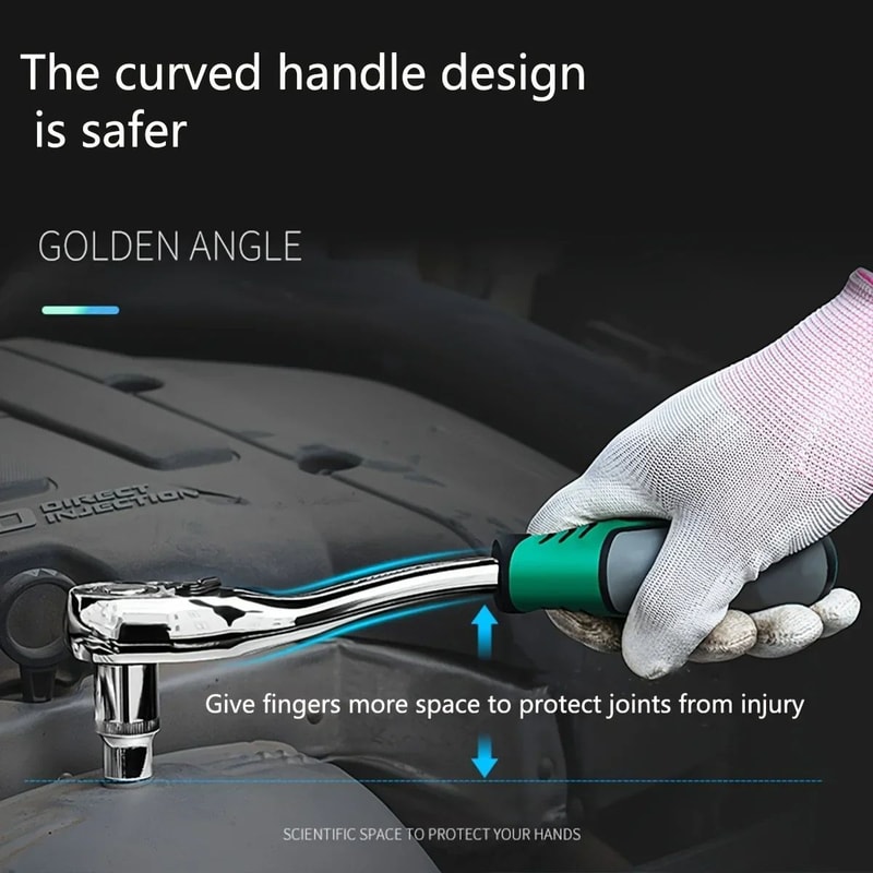 Socket Sleeve Wrench Set Adjustable Ratchet Wrench Kit Portable Car Repair Tool Durable Auto Repair 3