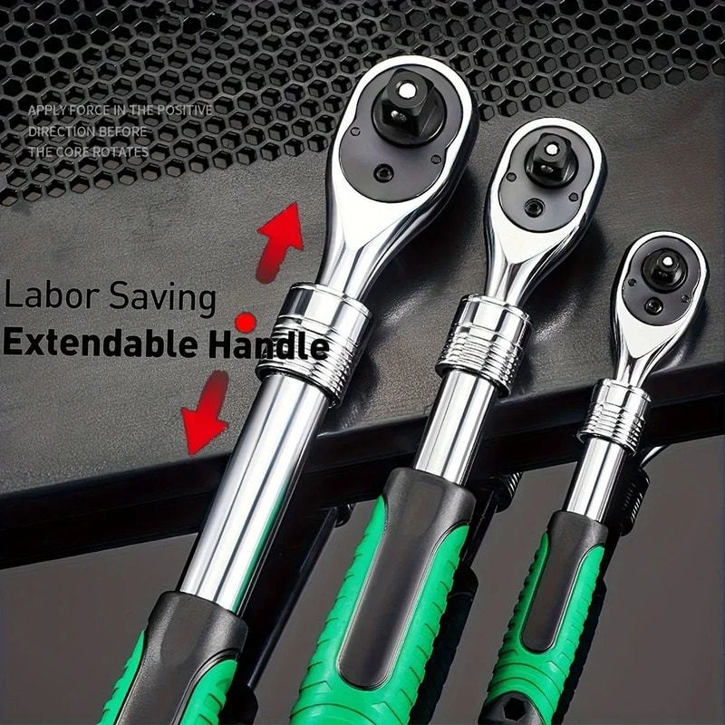 Socket Sleeve Wrench Set Adjustable Ratchet Wrench Kit Portable Car Repair Tool Durable Auto Repair 4