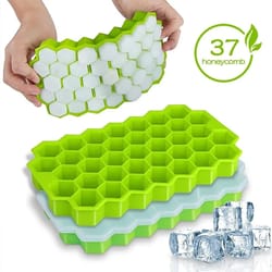 honeycomb 37 lattice cube tray maker – no lid diy ice mold for creative drinks