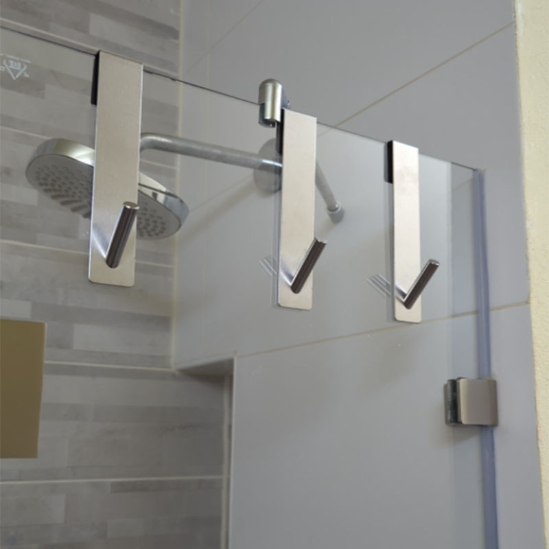 Stainless Steel SShape Door Back Towel Rack  Bathrobe Hanger  Holder Hooks For Shower  Bathroom 0