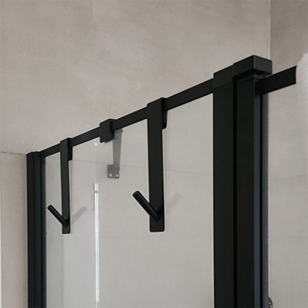 Stainless Steel SShape Door Back Towel Rack  Bathrobe Hanger  Holder Hooks For Shower  Bathroom 1