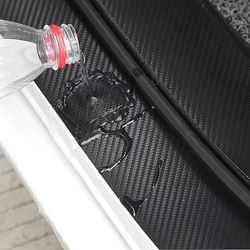 carbon fiber car door sill guard, universal anti-scratch protection strip, decorative leather sticker for auto interior