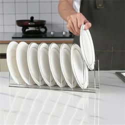 stainless steel dish rack & kitchen organizer - drainage racks, pan cover stand