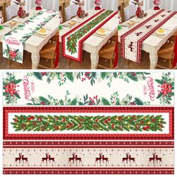christmas table runner home decor 2023 navidad noel xmas gift cristmas tablecloth new year 2024