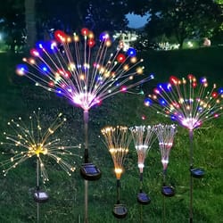 holiday lighting firework lights for garden patio, solar fireworks lights outdoor, wedding, christmas, wall decor