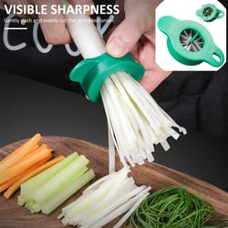 effortless green onion slicer & shredder: must-have kitchen tool for fine vegetable cuts