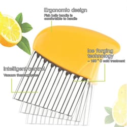 stainless steel potato cutter: crinkle wavy slicer for french fries & more