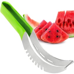 clever stainless watermelon slicer cutter knife - non-slip handle - fruit tools for kitchen - pineapple & cantaloupe gad