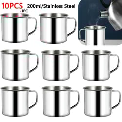portable 200ml stainless steel camping mug for coffee and tea