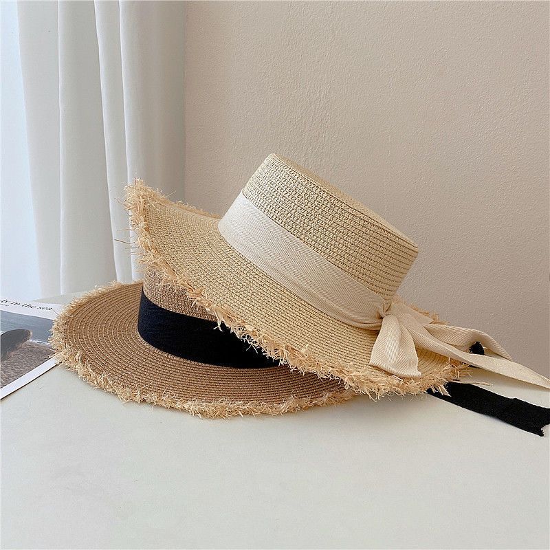 Elegant Beach Hat for Women Straw Sun Hat with Bow Design