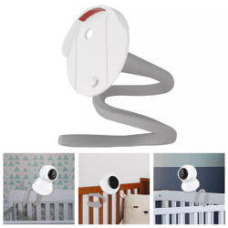flexible mount for infant optics dxr-8 and dxr-8 pro adjustable baby monitor holder stand for crib, bed, shelf, or wall