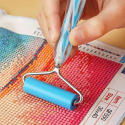 premium diamond painting tool kit, drum roller accessories tray & mosaic embroidery kit for craft lovers