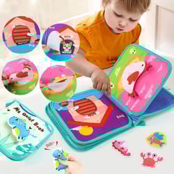 montessori busy book for toddlers – sensory travel toys & preschool learning activity books for airplane & car