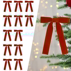 vintage velvet bows, diy christmas tree decoration, ribbon bow cable tie, gift wrapping christmas decorations