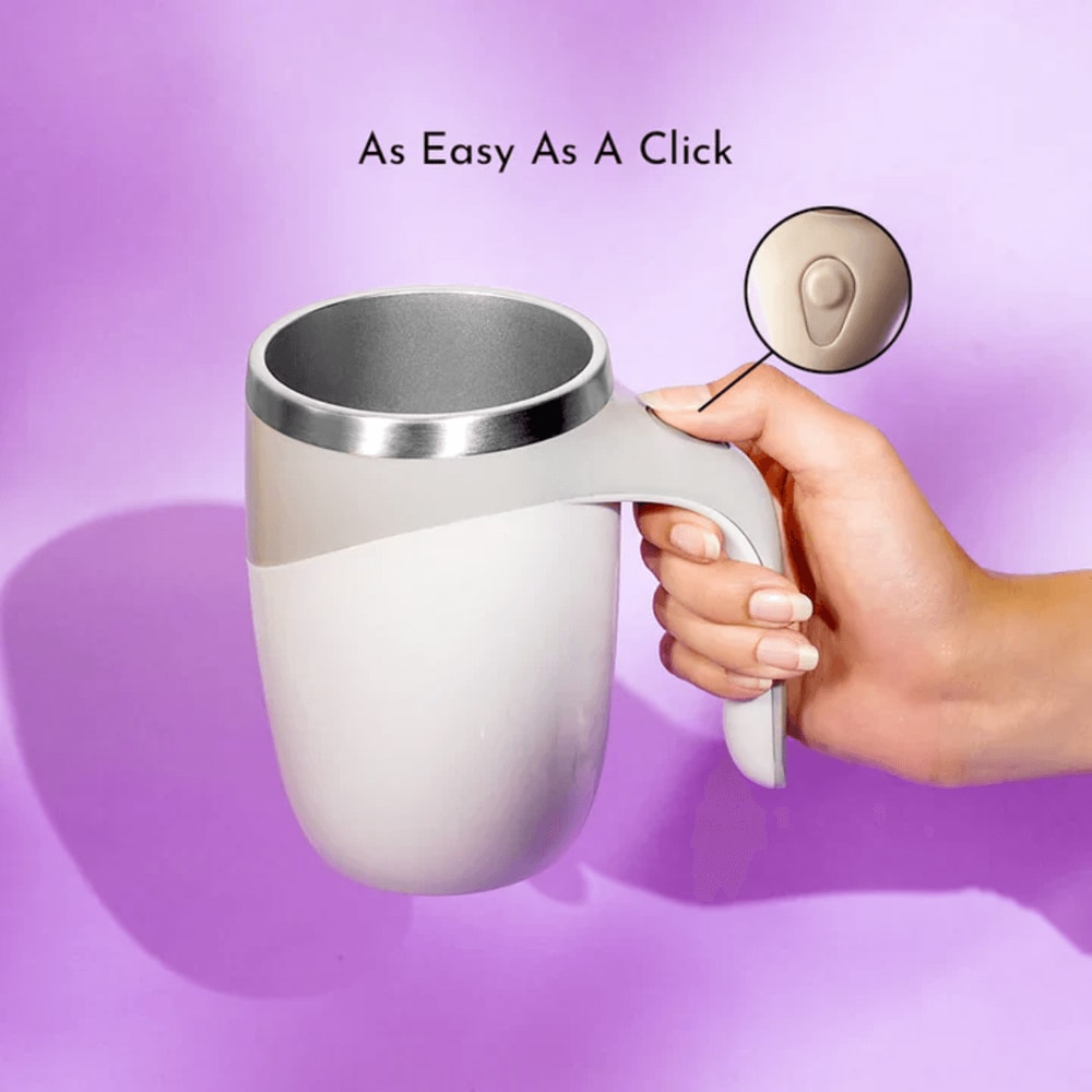 Rechargeable Automatic Coffee Cup: Portable Electric Stainless Steel Mug with Magnetic Stirring - Perfect for Home Use
