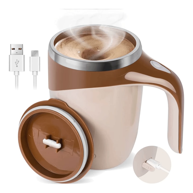 Rechargeable Automatic Coffee Cup Portable Electric Stainless Steel Mug With Magnetic Stirring Per 7
