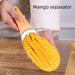 mango slicer & splitter with fruit pulp separator - kitchen tool