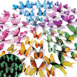 3d luminous butterfly wall stickers - home decor
