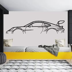 car silhouette vinyl wall art for home decor & auto service centers | garage decals & murals