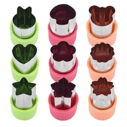 star heart shape vegetable cutter set: portable cook tools with stainless steel blades - kitchen gadgets for fruit and v