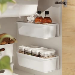 kitchen under sink organizer: wall-mounted storage box for spices, condiments - pantry cabinet, closet organizers