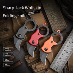 mini keychain pocket knife: stainless steel camping edc tool with chain