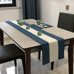 Chinese Style Cotton and Linen Table Flag - Modern Minimalist Tea Art Tablecloth for Tea Table, TV Cabinet - Decorative
