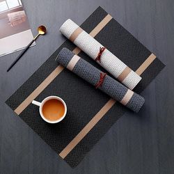 Set of PVC Placemats: Dining Table Linens for Cups, Wine & Decor - 2/4 Piece Mat Set