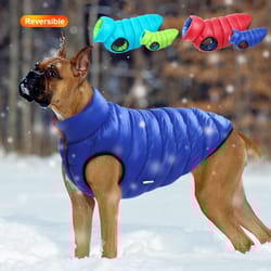 warm winter dog vest | reversible jacket | waterproof coat for small & large dogs